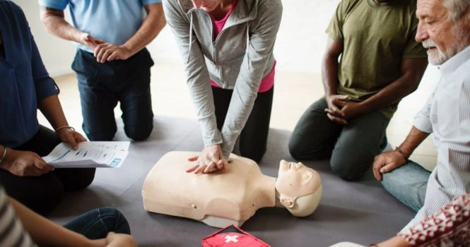 CPR group training